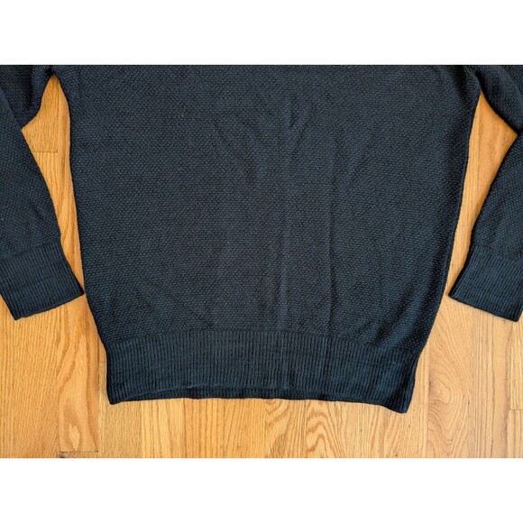 VTG Christian Dior V-Neck Sweater large Black USA Made Knit 100% Orlon Acrylic - Picture 2 of 10